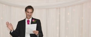 A new husband giving his groom speech